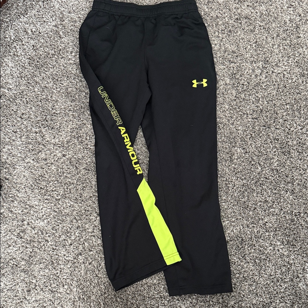 Under Armour Black Pants with Neon Yellow Accents